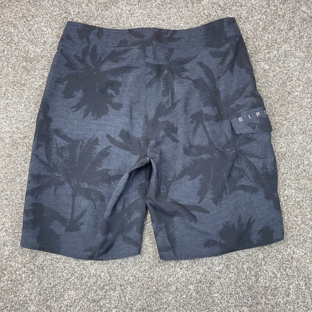 Rip Curl Board Shorts Mens 30 Dark Grey Palm Tree Print Swim Trunks CBOVC7‎